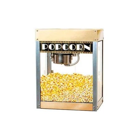 Winco Dwl Industries Co BenchMark USA Premier Popcorn Machine 4 oz Gold/Silver 120V 930W 11048